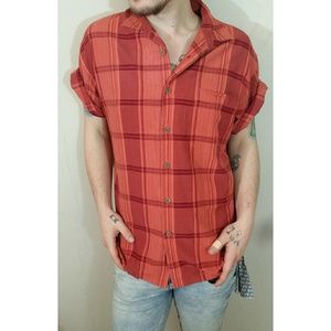 Tommy Bahama silk plaid short sleeve shirt